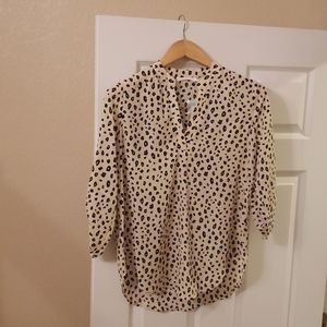 NWT LUSH Warren Split Neck Blouse